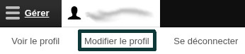modifier profil
